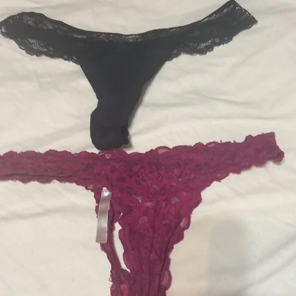 6 Pack Lace Thongs Lg Victoria Secrets & Pink & LOUNGERIE P - Picture 2 of 10